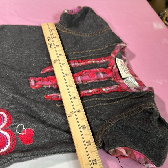 Vintage Carter’s Charcoal Black Denim Sweet Heart Dress Valentines size 4T - Picture 11 of 12